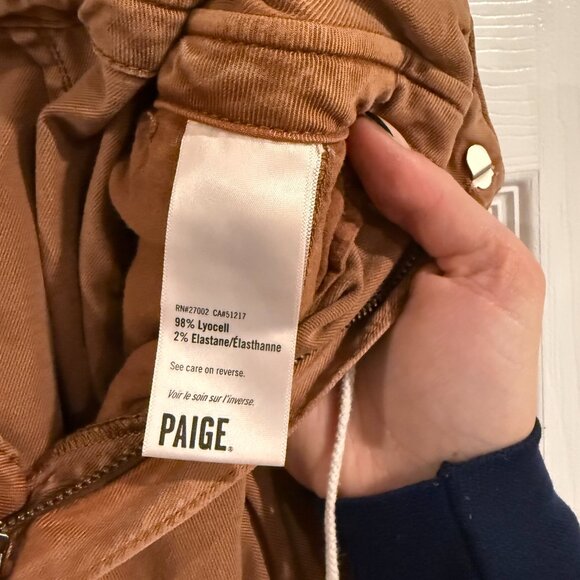 Paige Burt Orange Shorts Size 32 EUC w/ Drawstring and Button Zip Closure - Picture 6 of 8